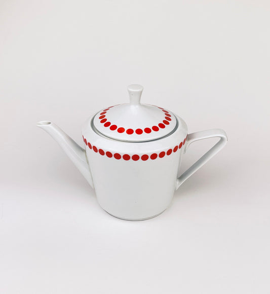 Product image for 'vintage northland red polka dot pattern kettle teapot fine china' (view 91ded0)