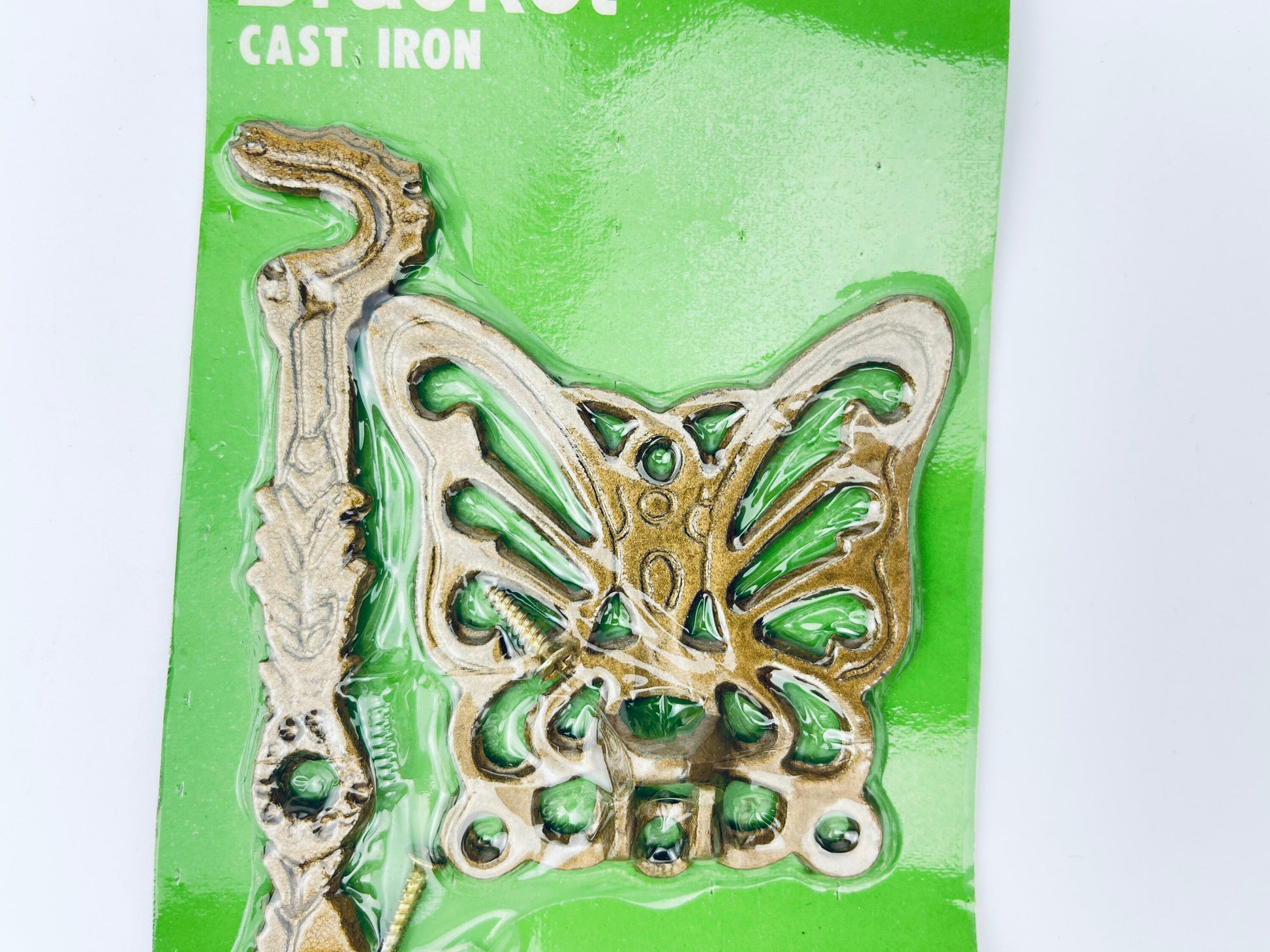Product image for 'vintage cast iron butterfly swivel wall hanger bracket new old stock nos gold black colour options' (view 0cbe6d)