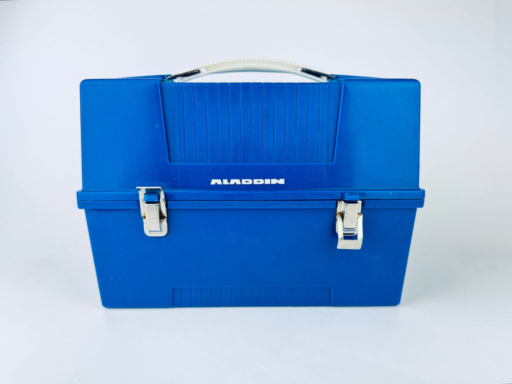 Product image for 'vintage blue plastic aladdin lunch box thermos holder' (view 231302)