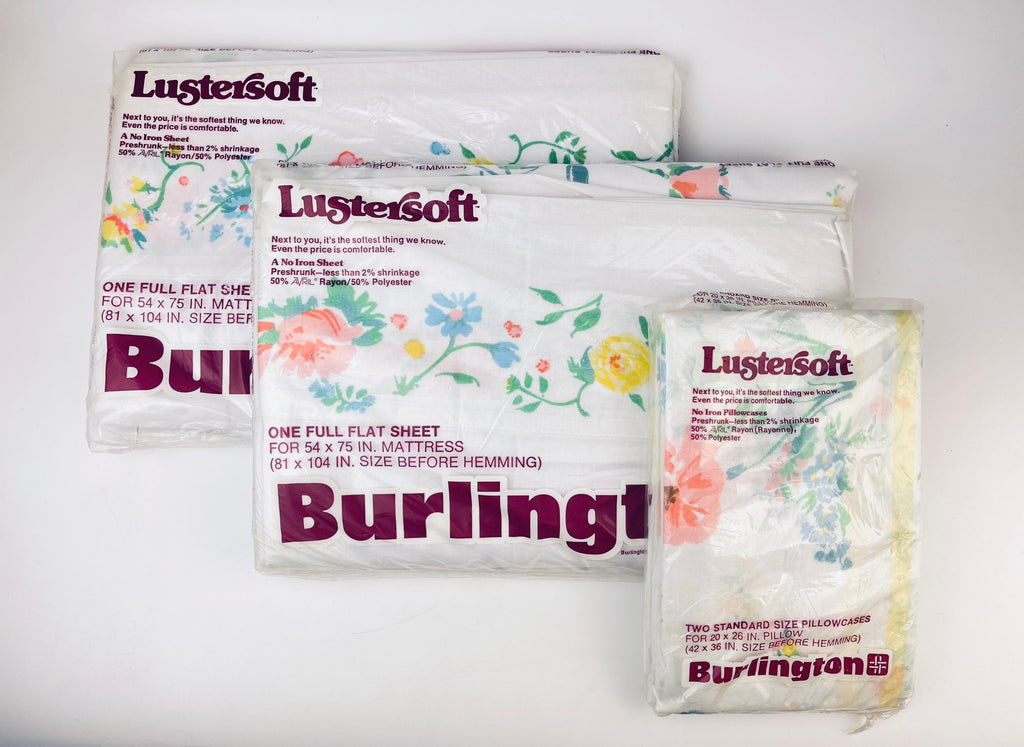 Product image for 'vintage burlington lustersoft full double flat sheet pillow case new old stock nos made in canada sold separately' (view 69b1d5)
