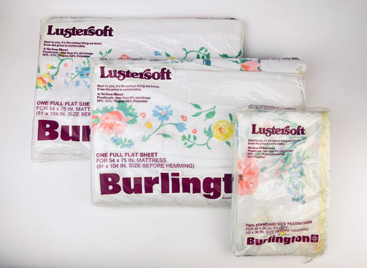 Product image for 'vintage burlington lustersoft full double flat sheet pillow case new old stock nos made in canada sold separately' (view 69b1d5)