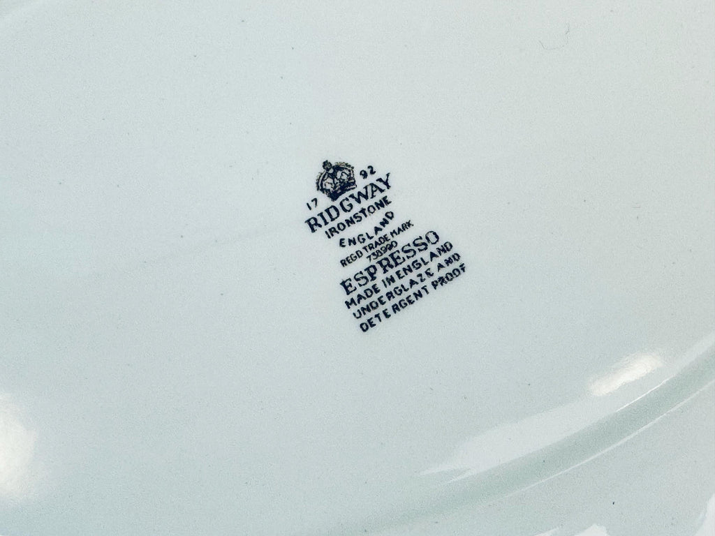 Product image for 'vintage espresso ridgway ironstone oval serving tray plater made in england' (view 4b45c8)