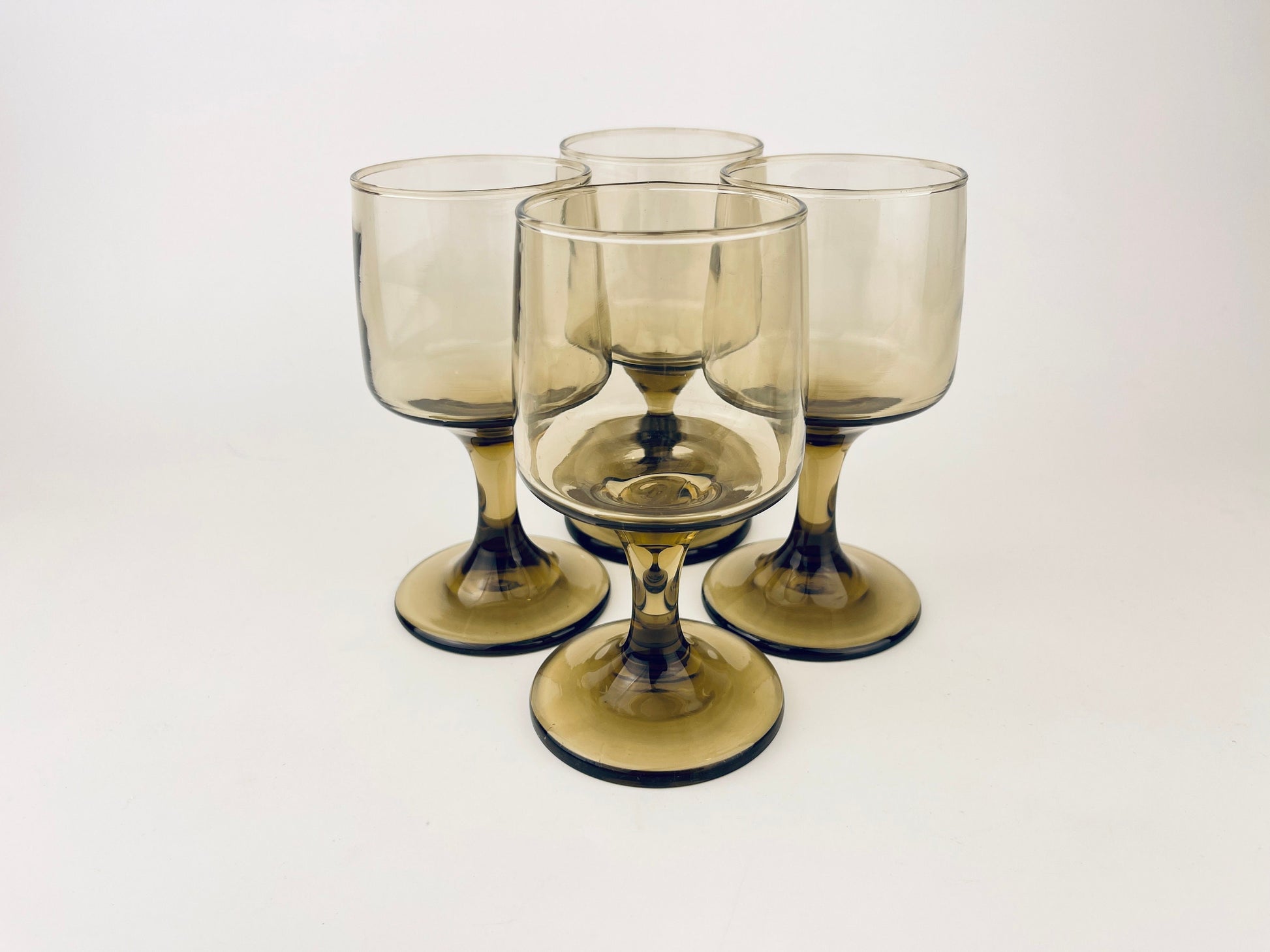Product image for 'vintage libbey dominion tawny smokey brown glassware mid century modern mcm barware sets sold separately' (view b89404)
