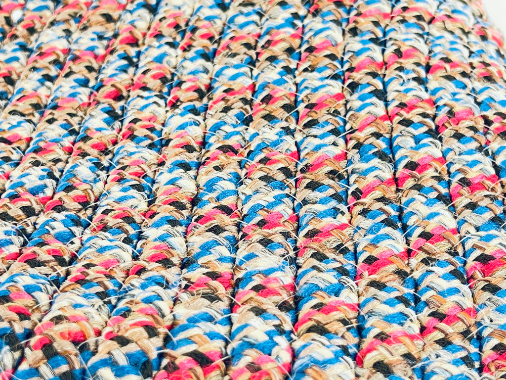 Product image for 'vintage woven acrylic oval rug handcrafted braided entryway mat' (view e6d406)