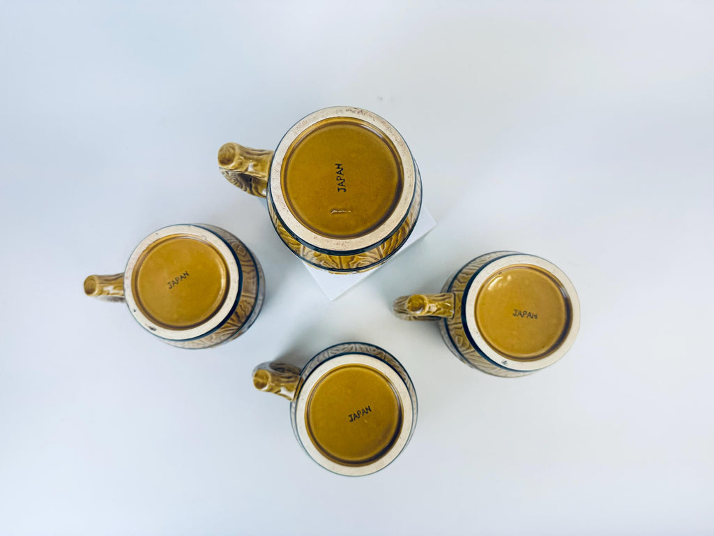 Product image for 'vintage ceramic beer barrel ceramic mugs set of four 4 made in japan' (view 9b0ea0)