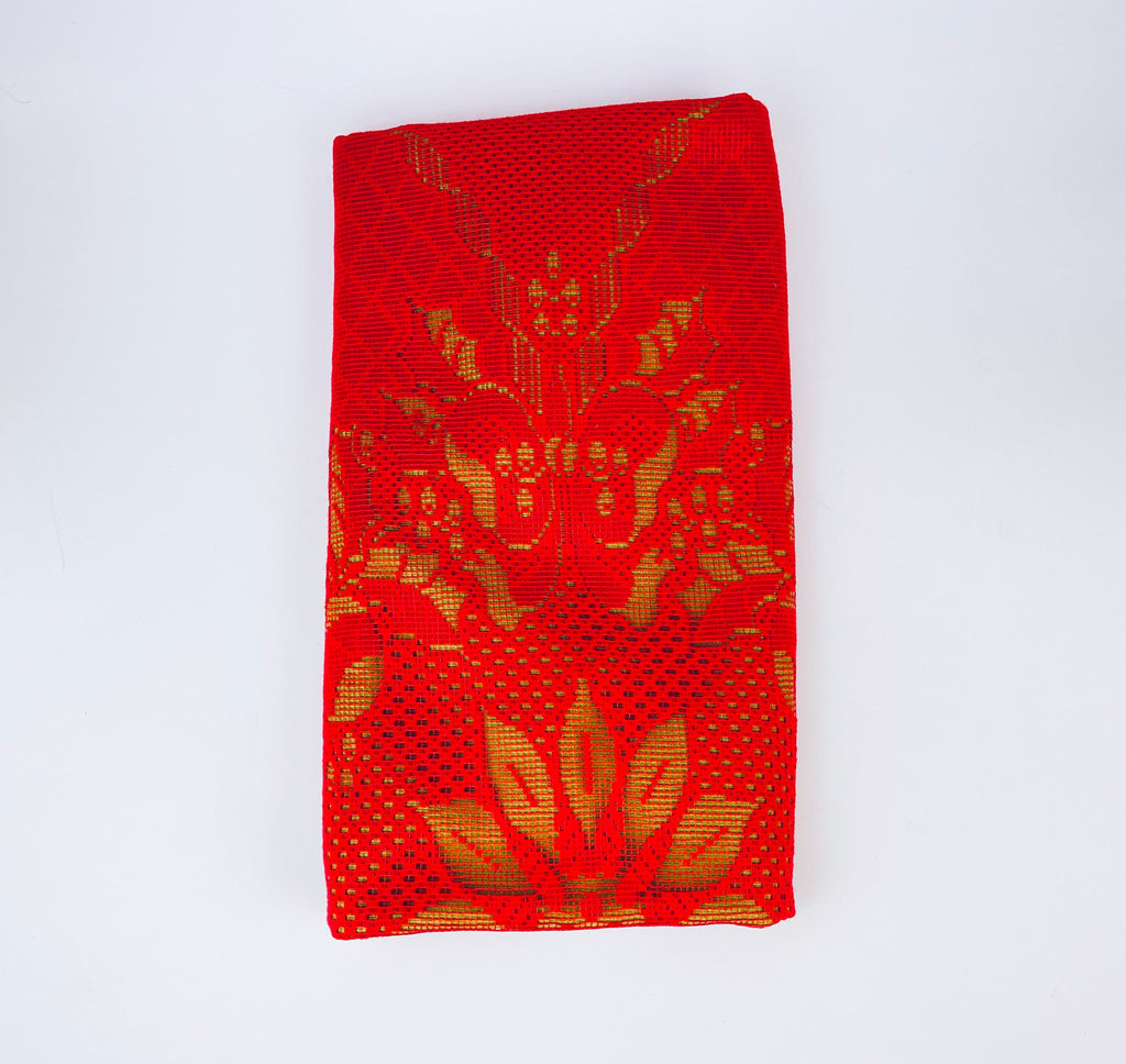 Product image for 'vintage christmas table runner poinsettia bells red green white lace pattern 16 5 x 44' (view 0c6bfc)