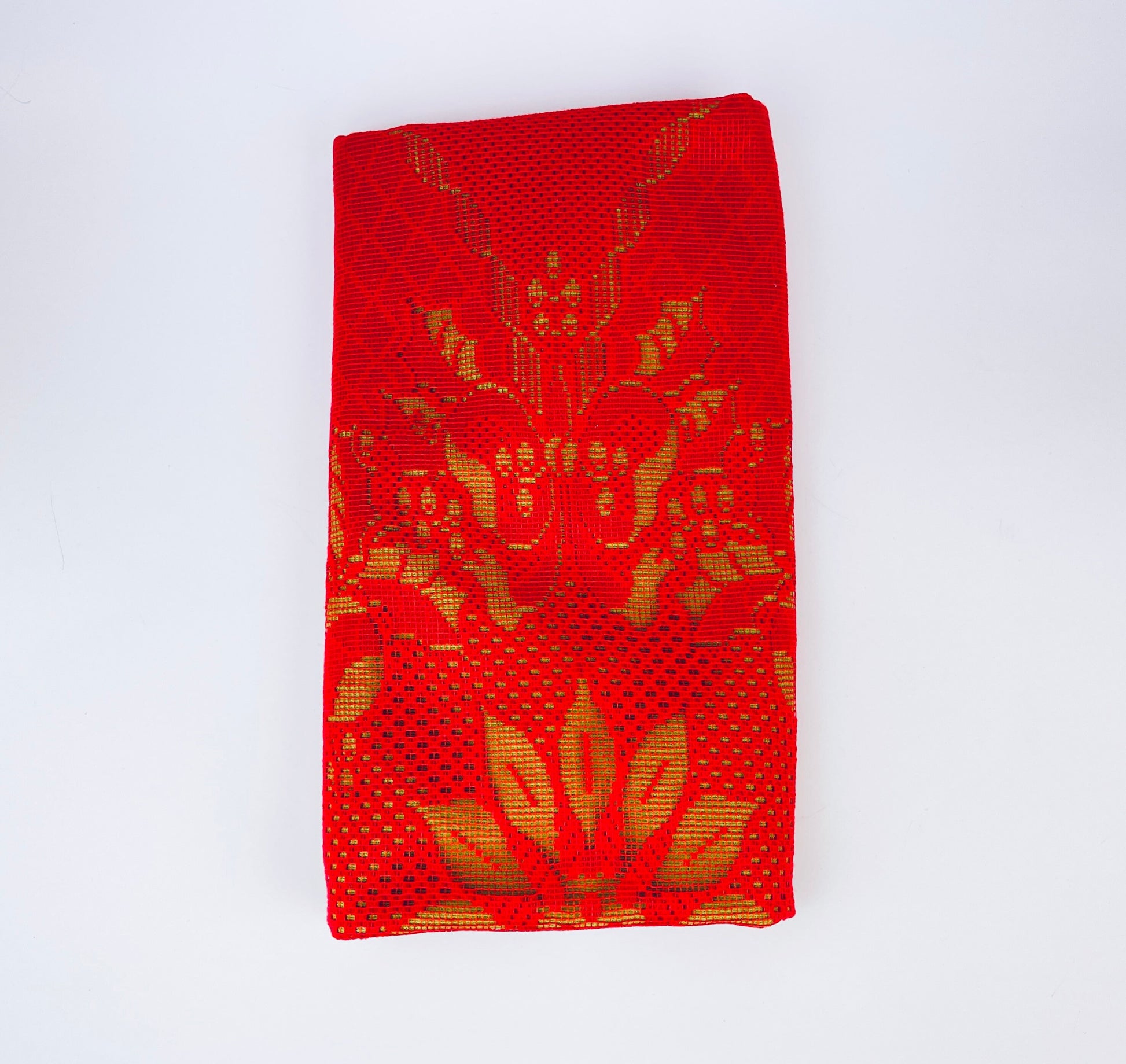 Product image for 'vintage christmas table runner poinsettia bells red green white lace pattern 16 5 x 44' (view 0c6bfc)