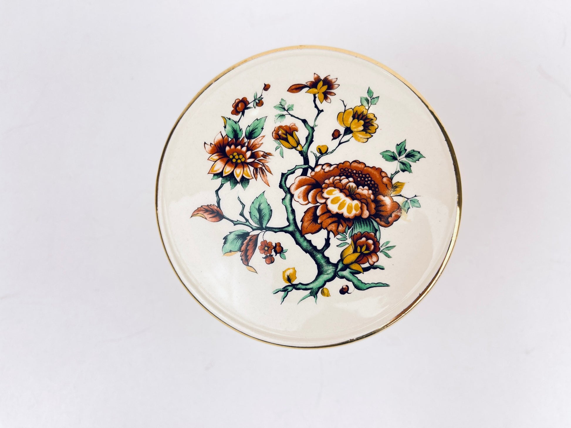 Product image for 'vintage sadler england round ceramic floral pattern keepsake jewellery jar' (view 700dd8)