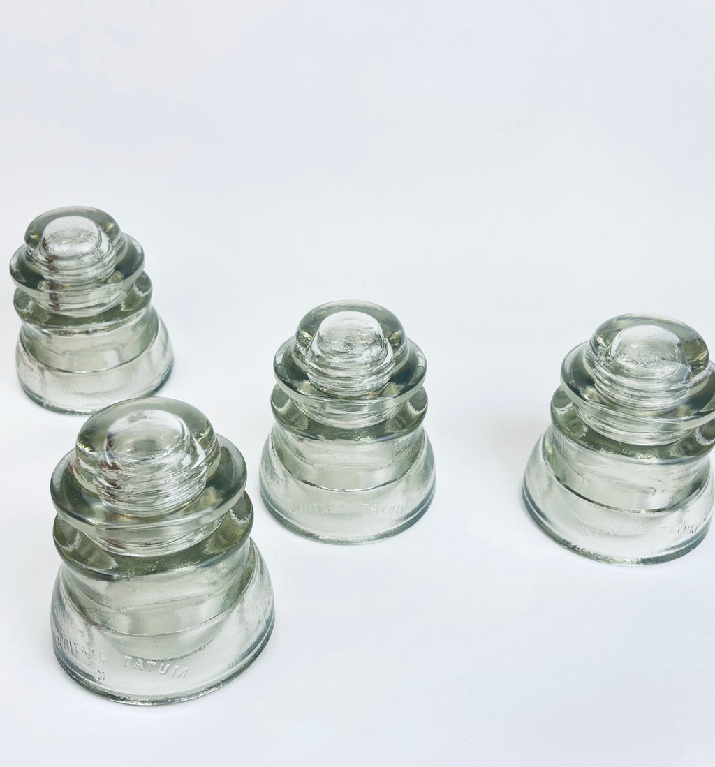Product image for 'vintage whithall tatum heavy clear glass insulator made in usa sold separately' (view 9e0b35)
