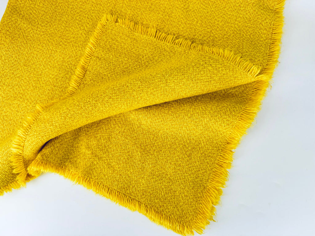 Product image for 'vintage yellow fringe square table cloth 38 x 38' (view 454216)