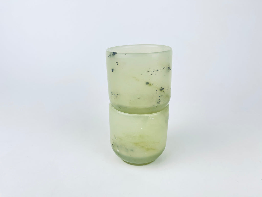 Product image for 'vintage antique chinese white jade stone wine tea cups set of two 2' (view 7a7ebe)