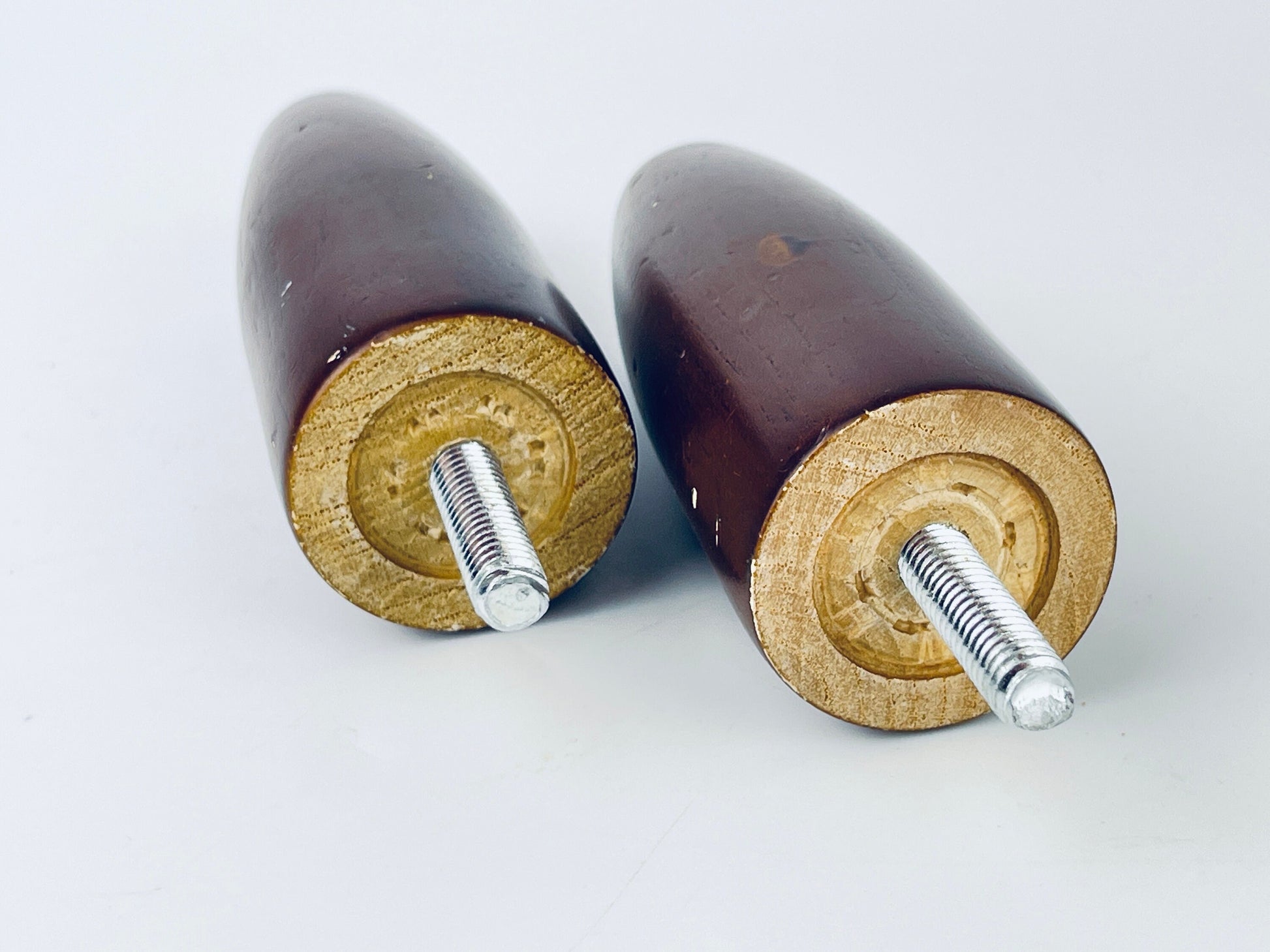 Product image for 'vintage mcm wood silver metal tapered replacement legs 4 set of two 2' (view 82bab3)