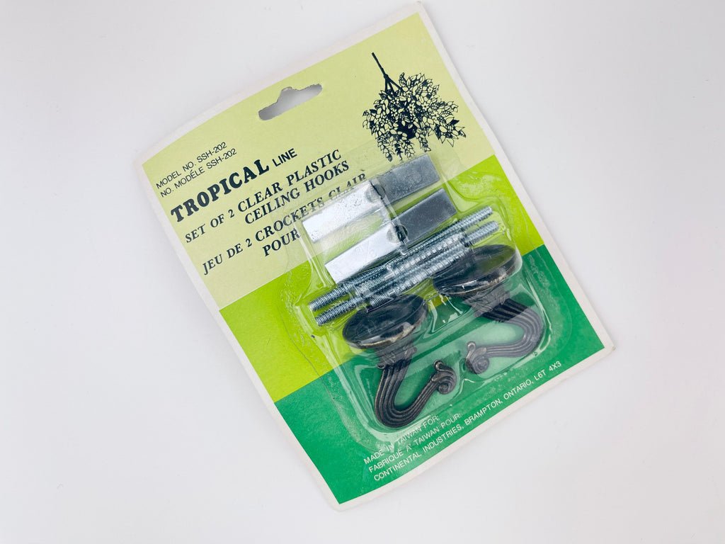 Product image for 'vintage metal ceiling plant hangers new old stock nos set of two 2' (view a4e719)