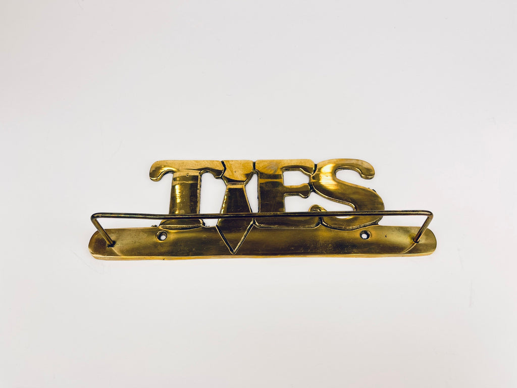 Product image for 'vintage wall mounted brass ties holder' (view 6aee77)