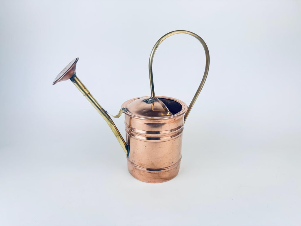 Product image for 'vintage copper brass watering can art deco handle mid century patina charm' (view a69f69)