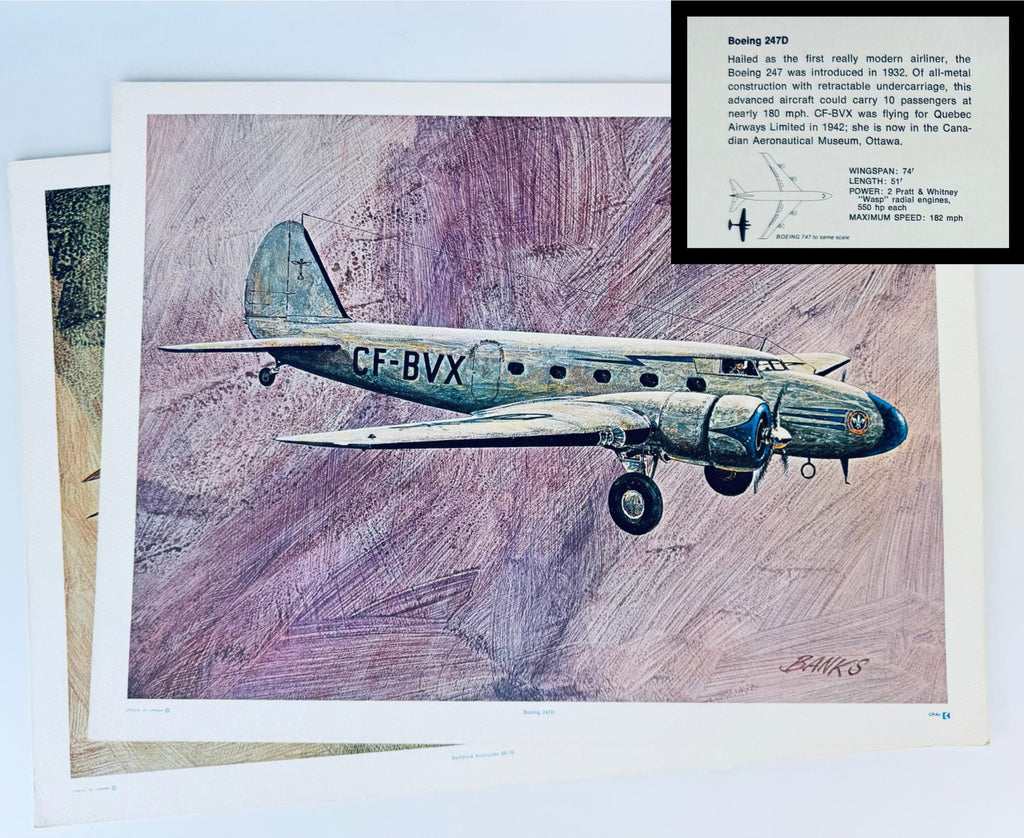 Product image for 'vintage canadian pacific air plane lithographs by robert banks sold separately' (view ef3a8a)
