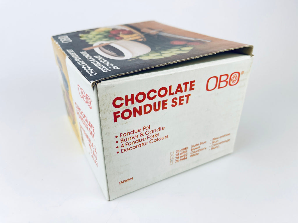 Product image for 'vintage obo cranberry ceramic chocolate fondue set new old stock nos' (view e216cf)