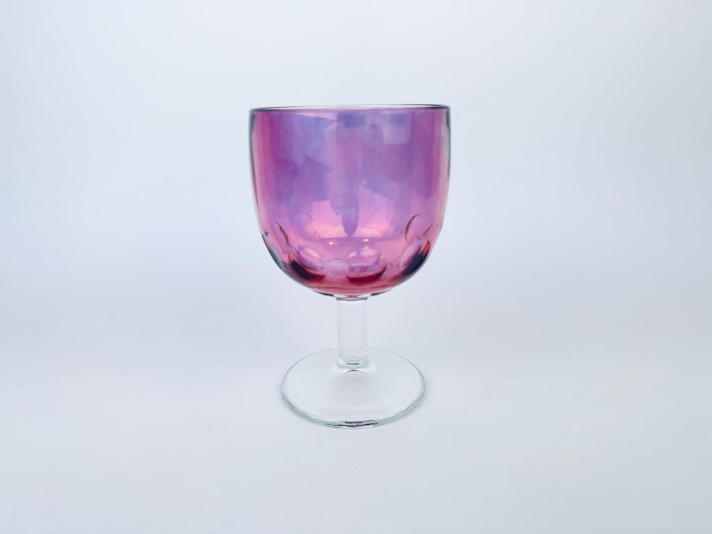 Product image for 'vintage pressed glass thumbprint oversized chalice schooner beer goblet wine glass bartlett collins sold separately' (view 172b12)