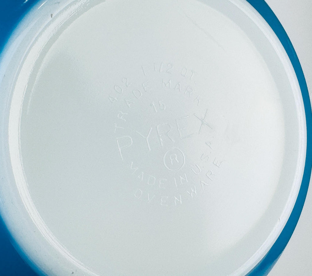 Product image for 'vintage horizon blue pyrex round mixing bowls 401 402 made in usa sold separately' (view cab0ed)