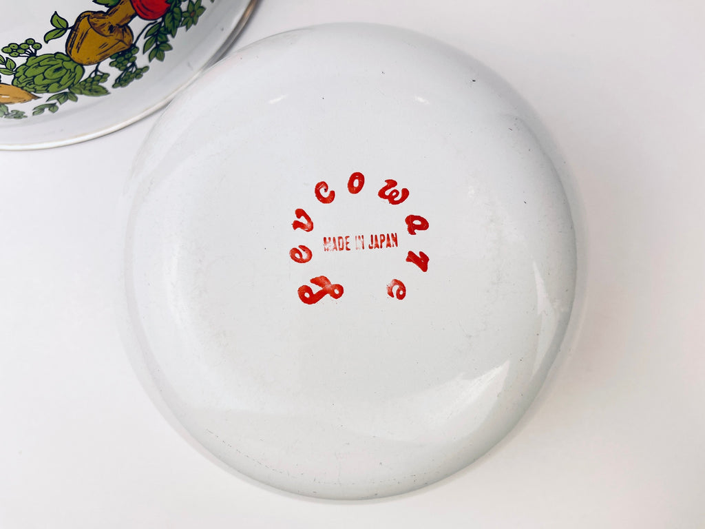 Product image for 'vintage levcoware enamelled nesting mixing bowls vegetable pattern set of two 2' (view 5de4b7)
