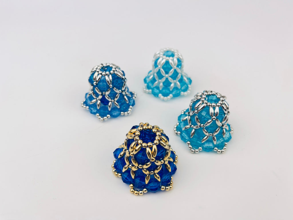 Product image for 'vintage handmade beaded bell christmas light reflectors various colours sold individually' (view 69ce44)