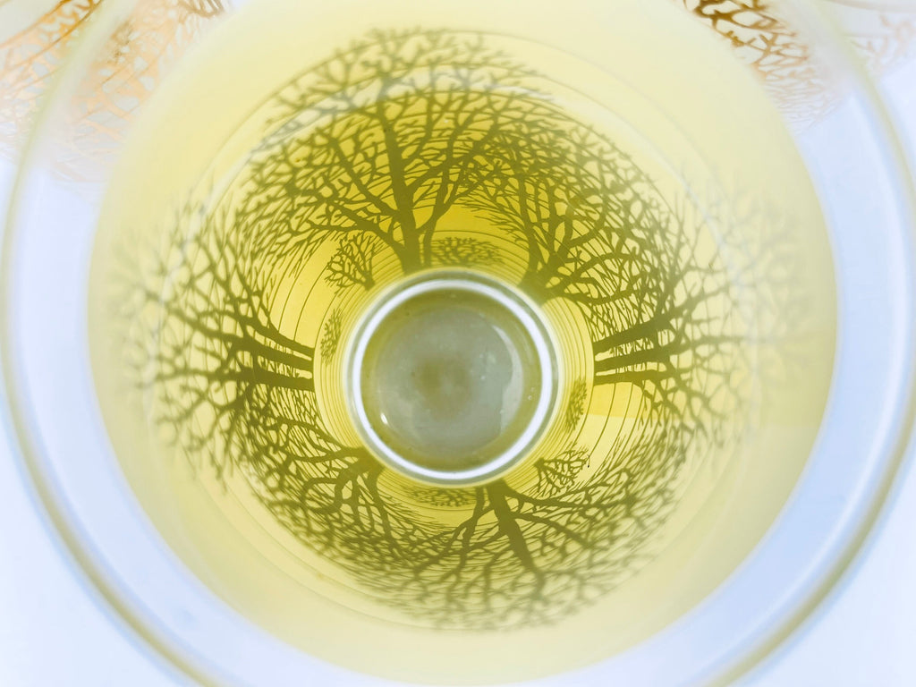 Product image for 'vintage beige gold tree water glasses set of four 4' (view 4bbaac)