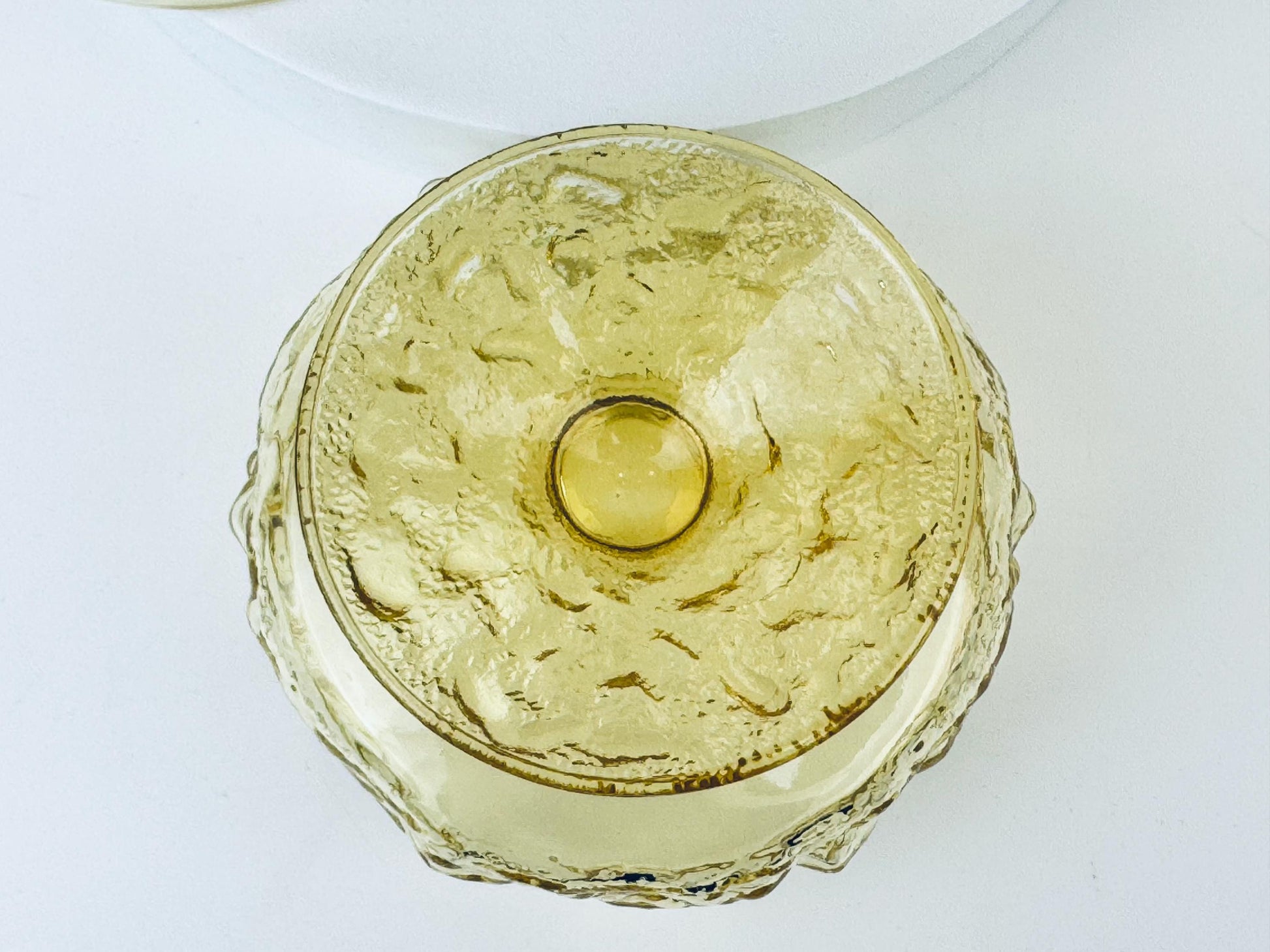 Product image for 'vintage amber anchor hocking crinkle lido milano footed sherbet glasses set of four 4' (view d59f01)