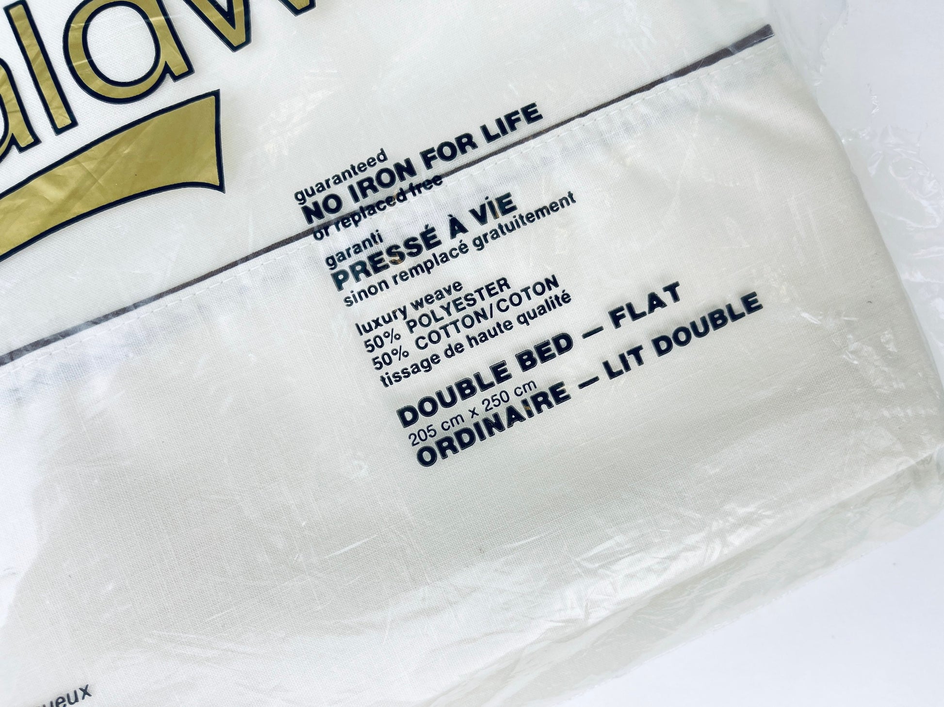 Product image for 'vintage full double flat sheet new old stock nos made in canada sold separately' (view 39ec2e)
