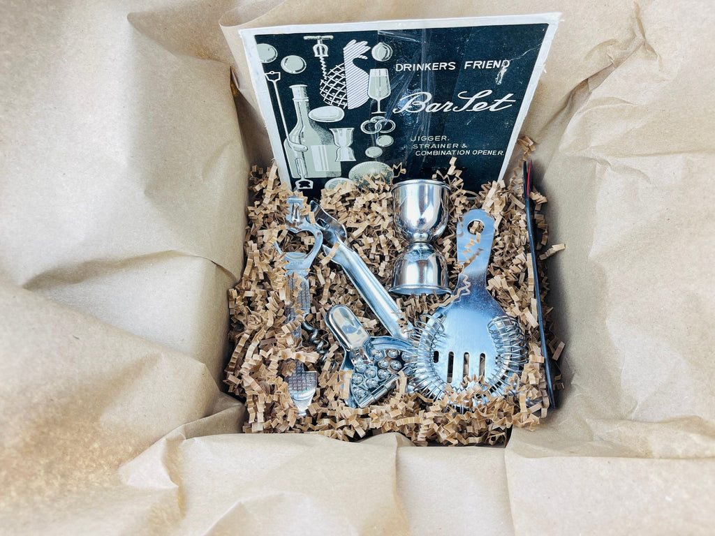 Product image for 'vintage barware utensil set set of five 5 made in japan jigger strainer combination opener' (view d167c0)