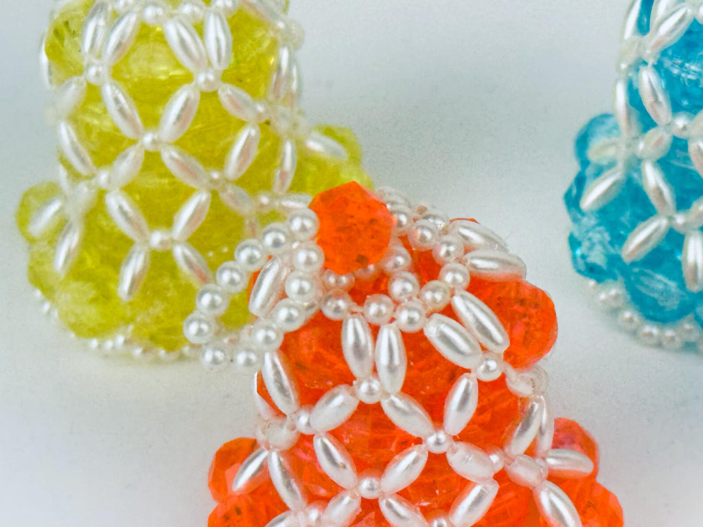 Product image for 'vintage handmade beaded bell christmas tree ornaments set of five 5' (view 063eb4)
