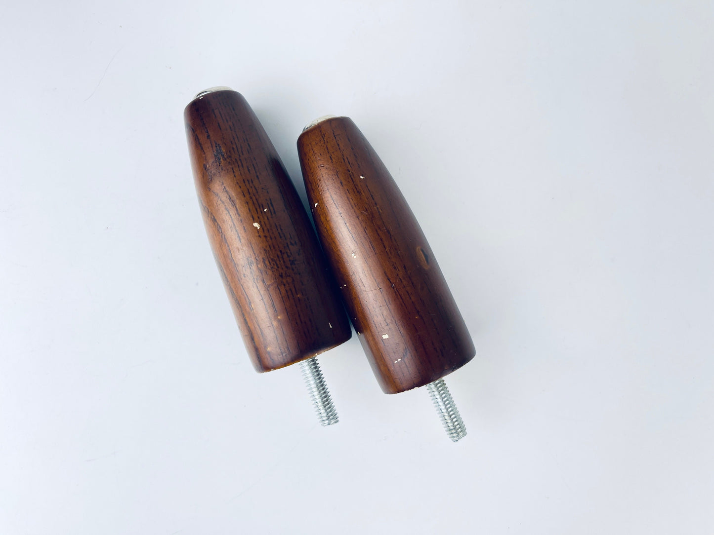 Product image for 'vintage mcm wood silver metal tapered replacement legs 4 set of two 2' (view 2cebf8)