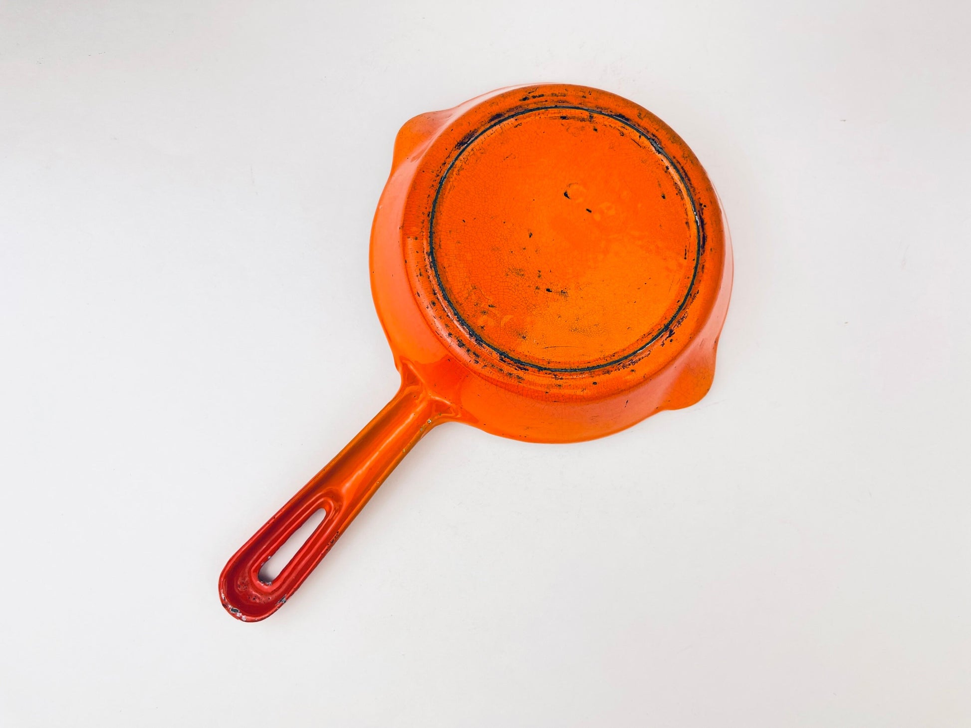 Product image for 'vintage levcoware ombre orange porcelain enamelled cast iron skillet made in japan' (view 777101)