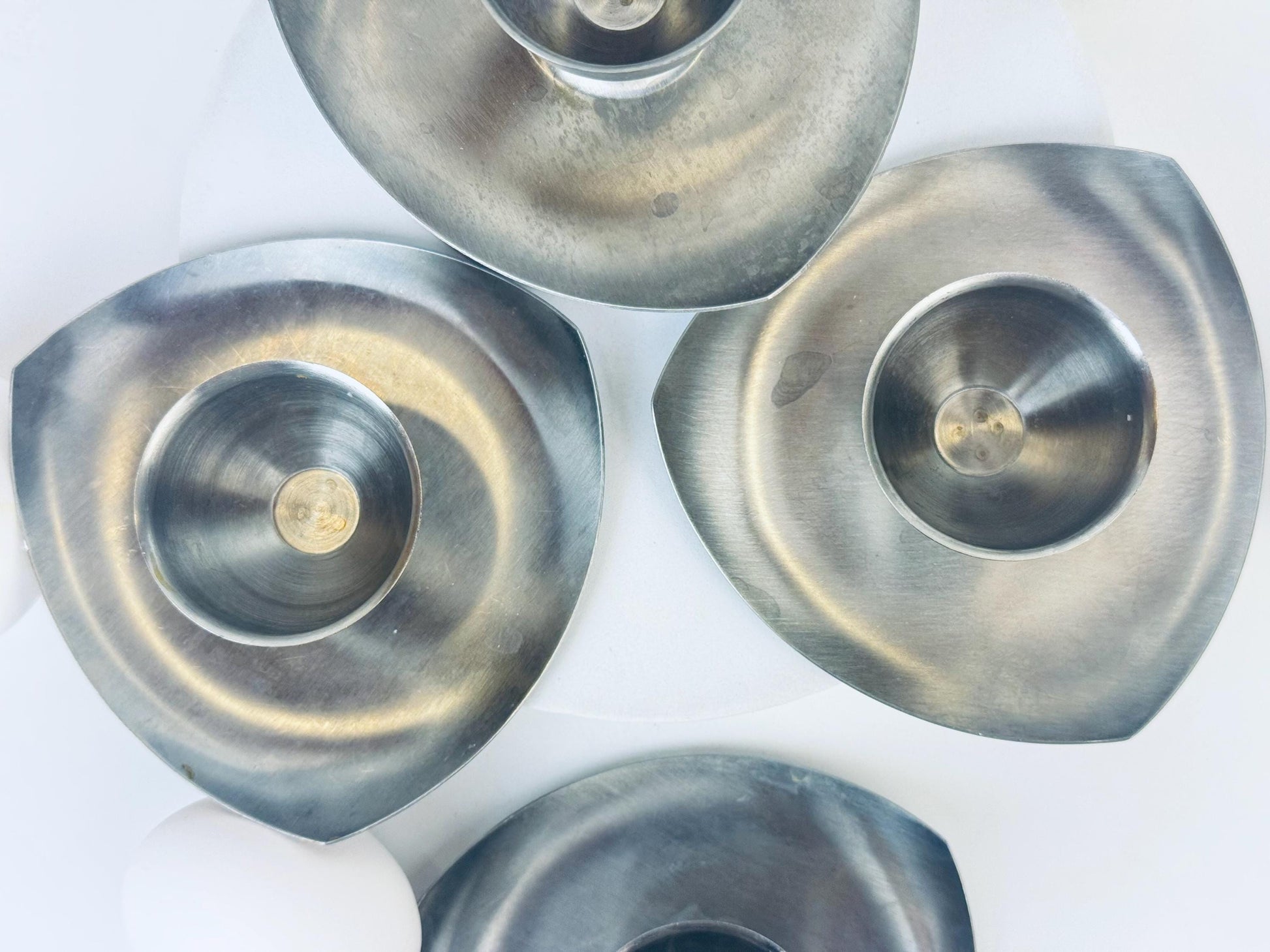 Product image for 'vintage mcm stainless steel egg holders set of four 4' (view 8e49d8)