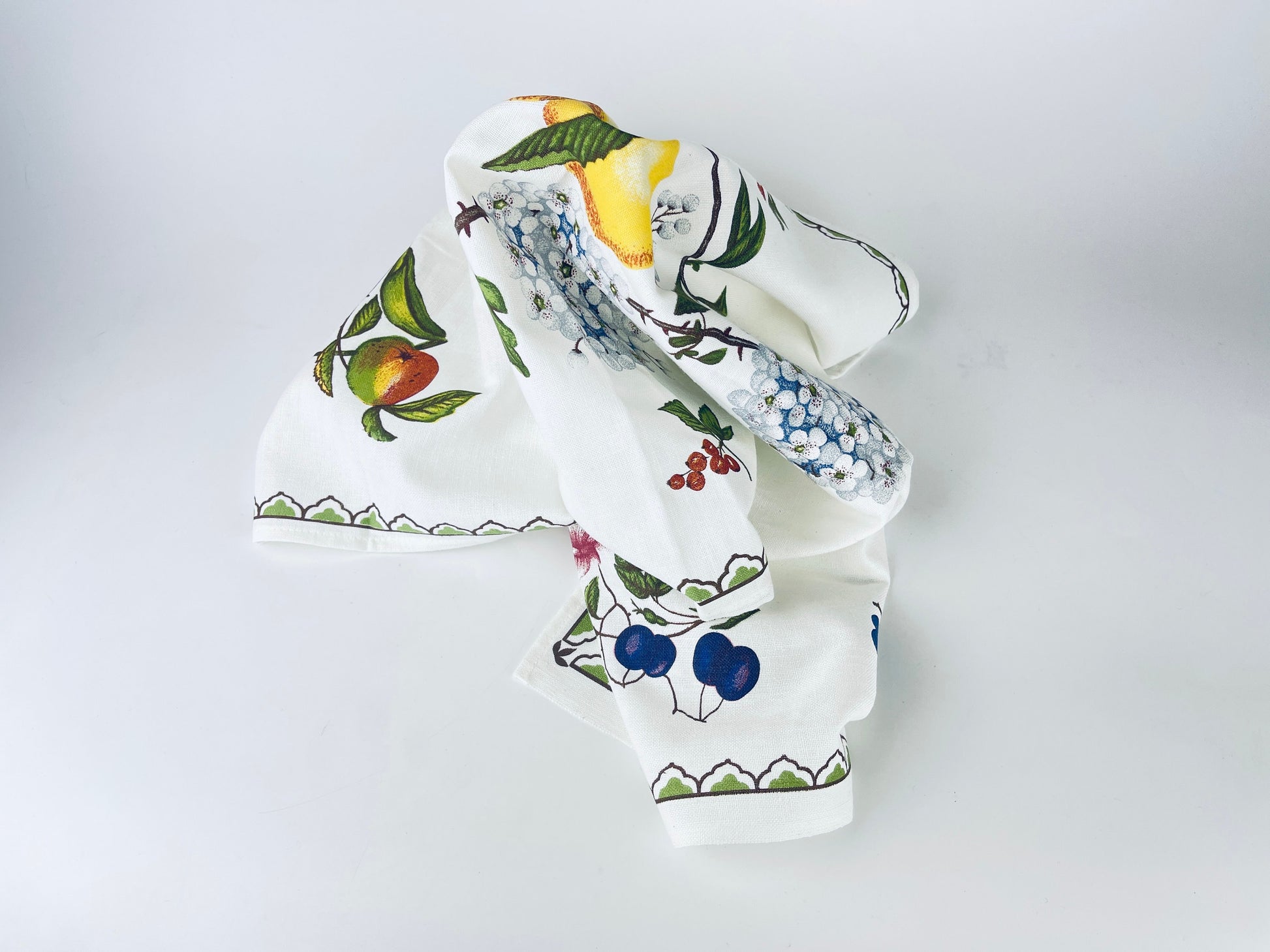 Product image for 'vintage spode england fruit tea towel kitchen statement towel 100 cotton made in england' (view f9794b)