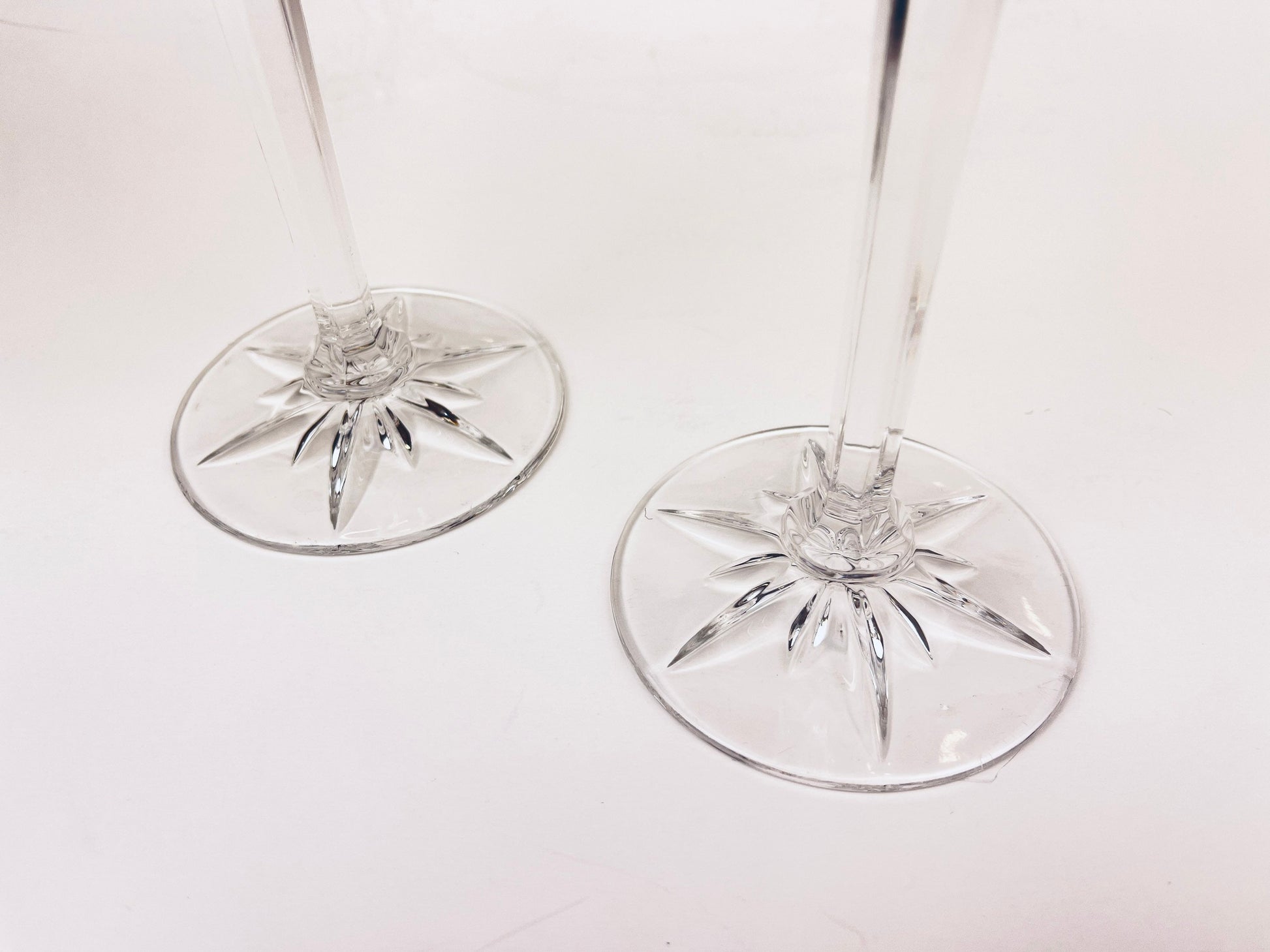 Product image for 'vintage crystal gold rimmed candlestick holders set of 2' (view 9292a9)