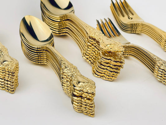 Product image for 'vintage ornate gold plated northcraft royal sealy flatware silverware made in japan stainless steel pieces sold separately' (view 63a17a)