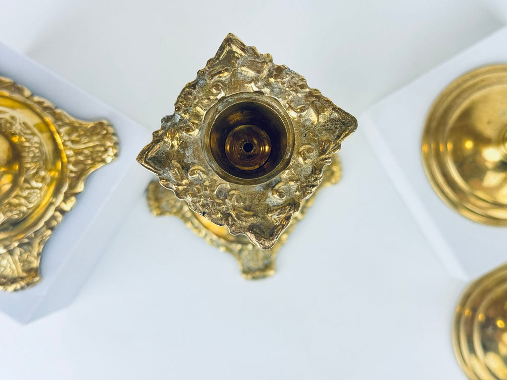 Product image for 'vintage brass candlestick holders set of two 2 sets sold separately' (view 764d9e)