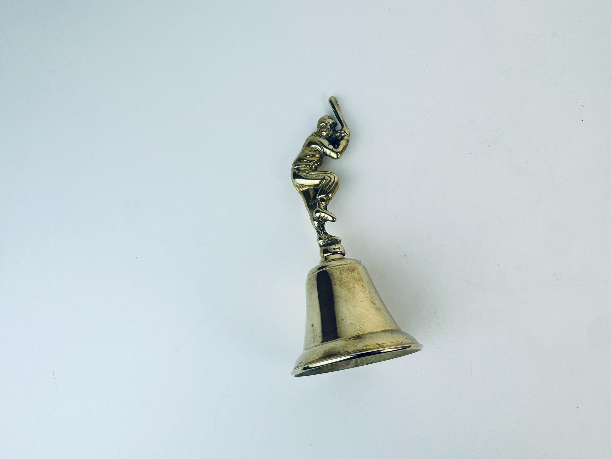 Product image for 'vintage solid brass baseball bell sculpture mid century sports art' (view a5c146)
