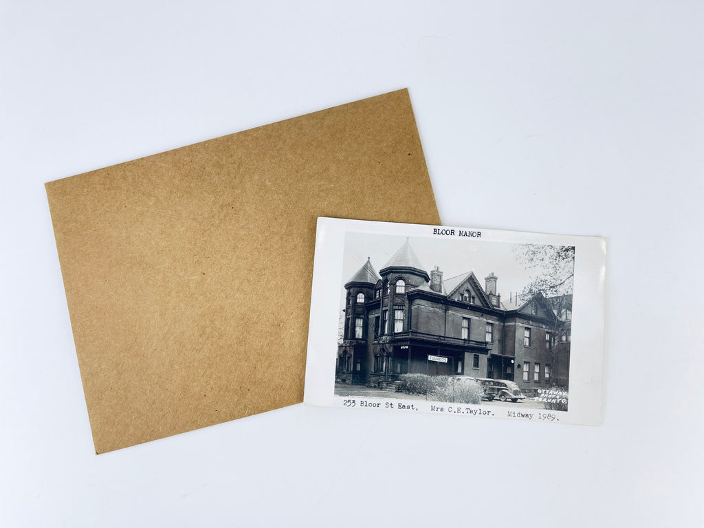 Product image for 'vintage bloor manor 253 bloor street east toronto ontario postcard midway 1989 made in canada black white' (view 72bd6d)