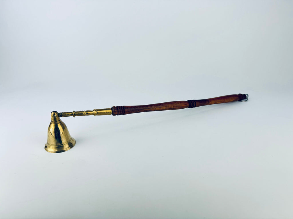 Product image for 'vintage long wood brass candle snuffer doubter candle accessory gift' (view 6e2e04)