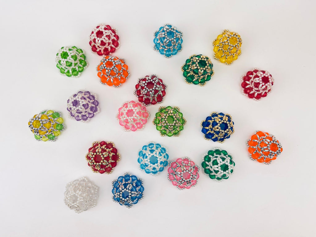 Product image for 'vintage handmade beaded bell christmas light reflectors various colours sold individually' (view 30be61)