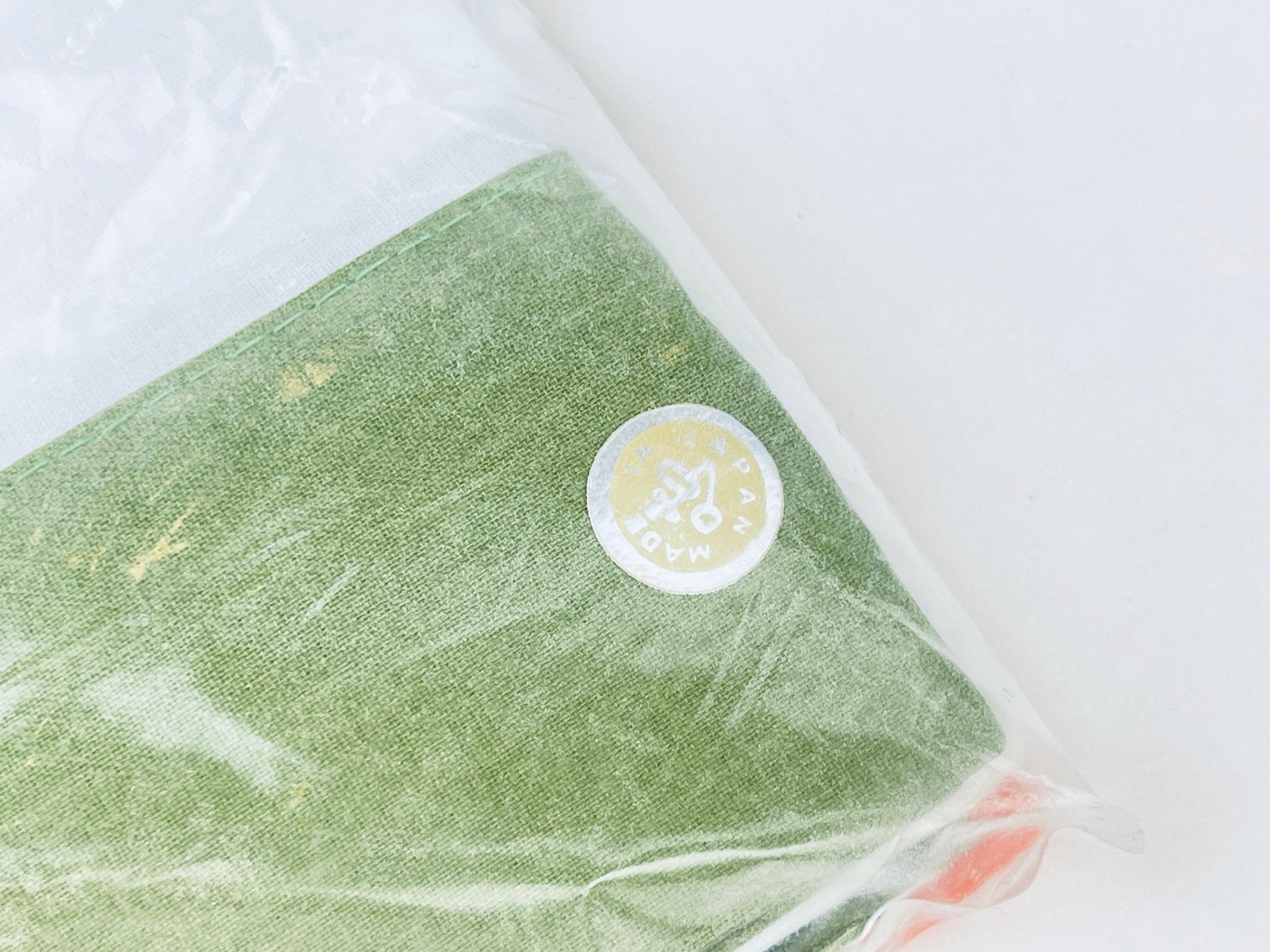 Product image for 'vintage muslin pillowcases nos 60s japanese cotton olive trim' (view 69cef9)