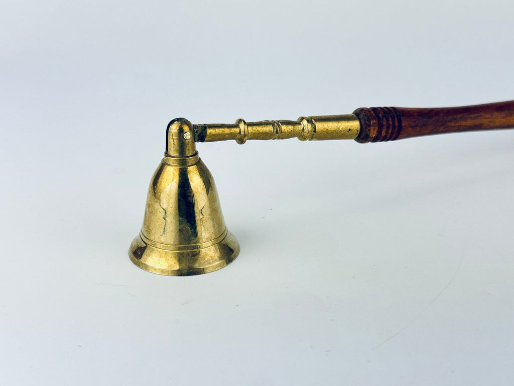 Product image for 'vintage long wood brass candle snuffer doubter candle accessory gift' (view 1db199)