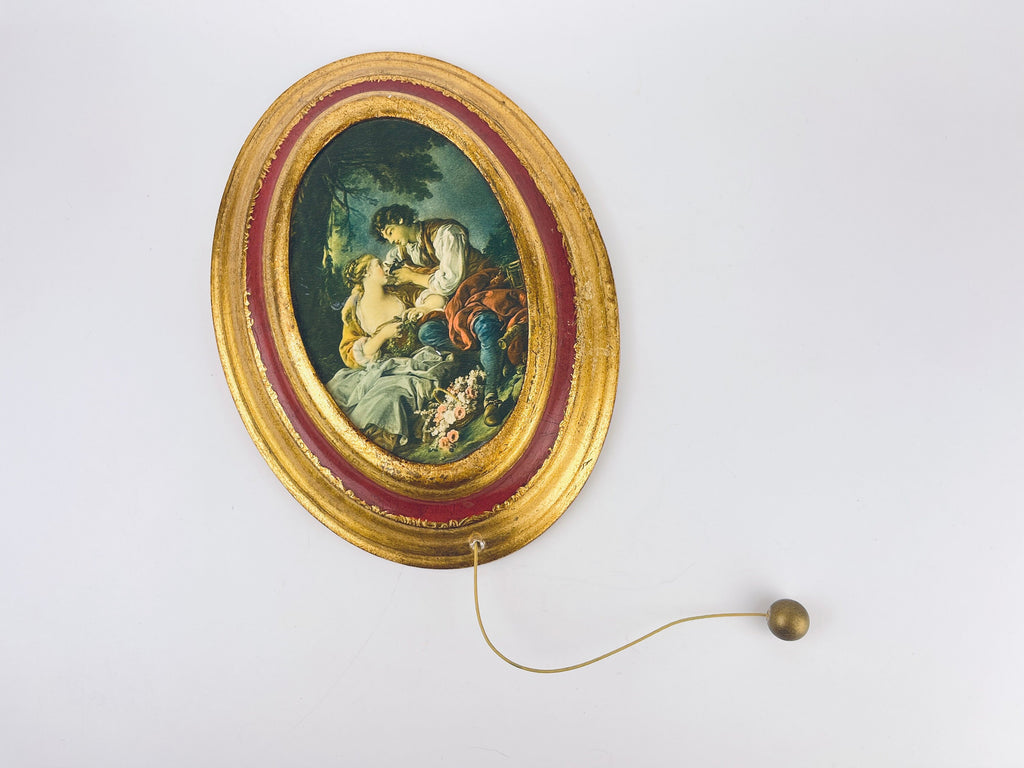 Product image for 'vintage swiss musical movement wall mounted oval art made in switzerland laras theme reuge doctor zhivago' (view ca5f06)