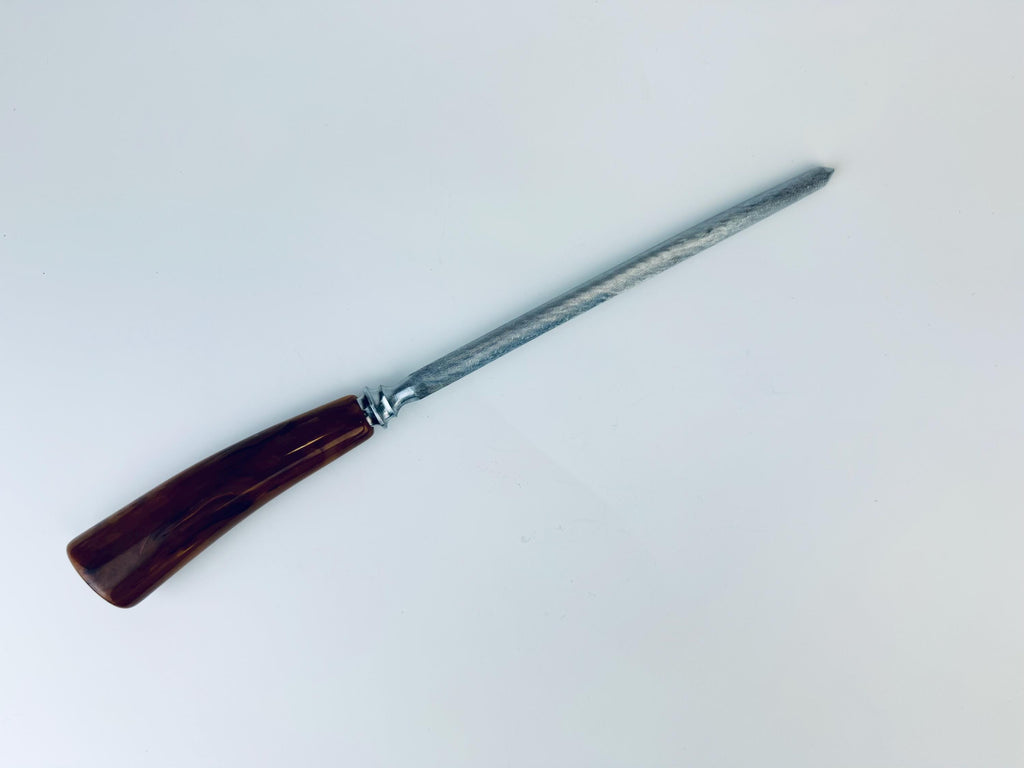 Product image for 'vintage forged steel sheffield bakelite knife sharpener made in england' (view f79cfd)