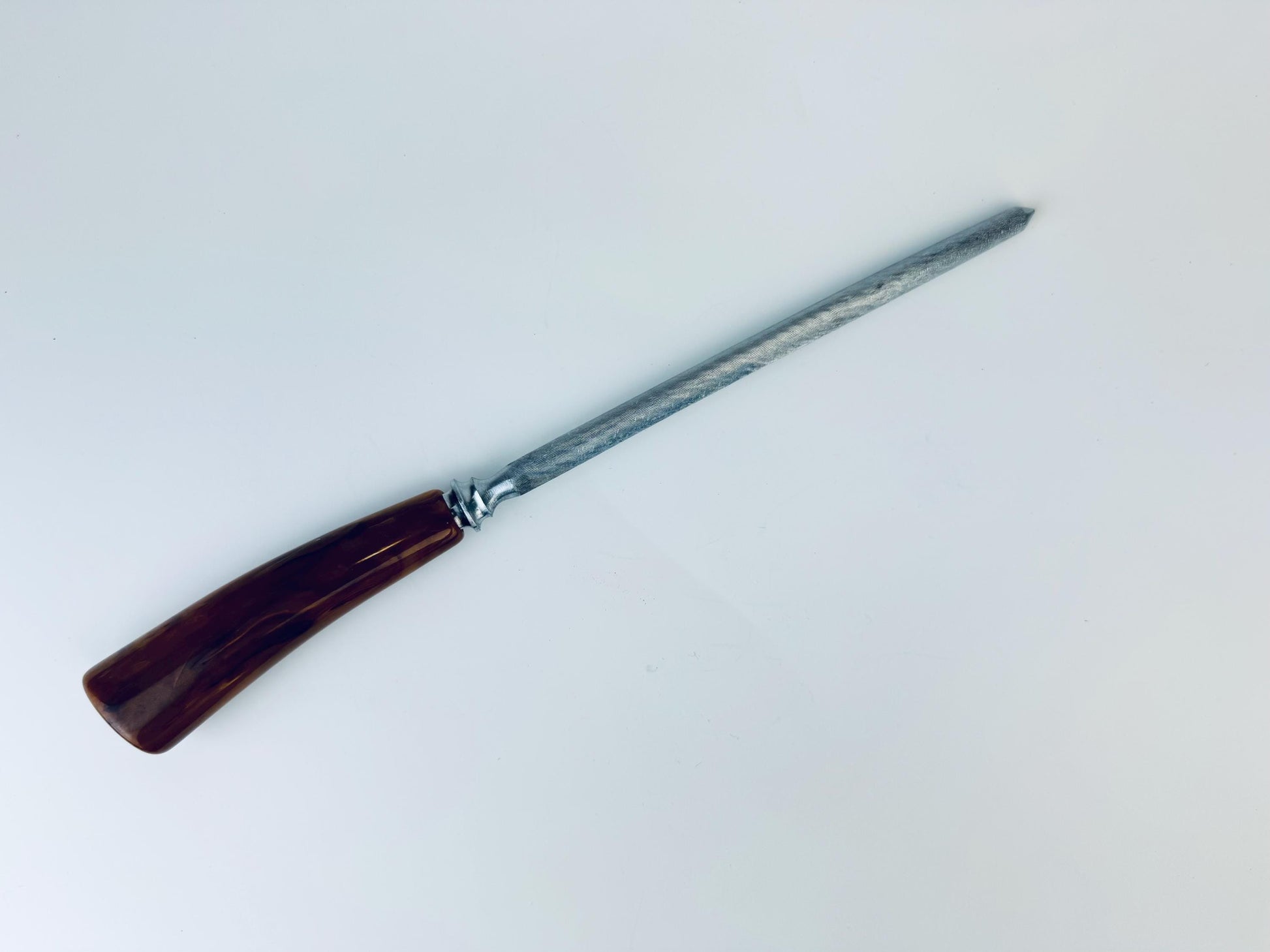 Product image for 'vintage forged steel sheffield bakelite knife sharpener made in england' (view f79cfd)