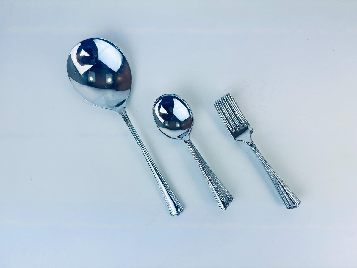 Product image for 'vintage chromepride cutlery fruit server silver spoon set made in sheffield england' (view afee70)