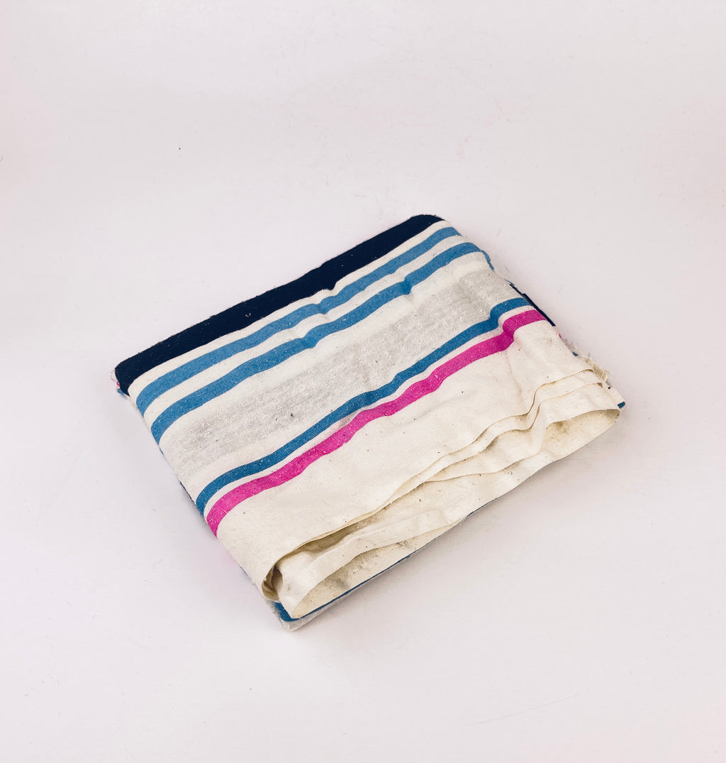 Product image for 'vintage textured striped linen polyester blend fabric 38 x 62 90s print fabric' (view ba6cb7)
