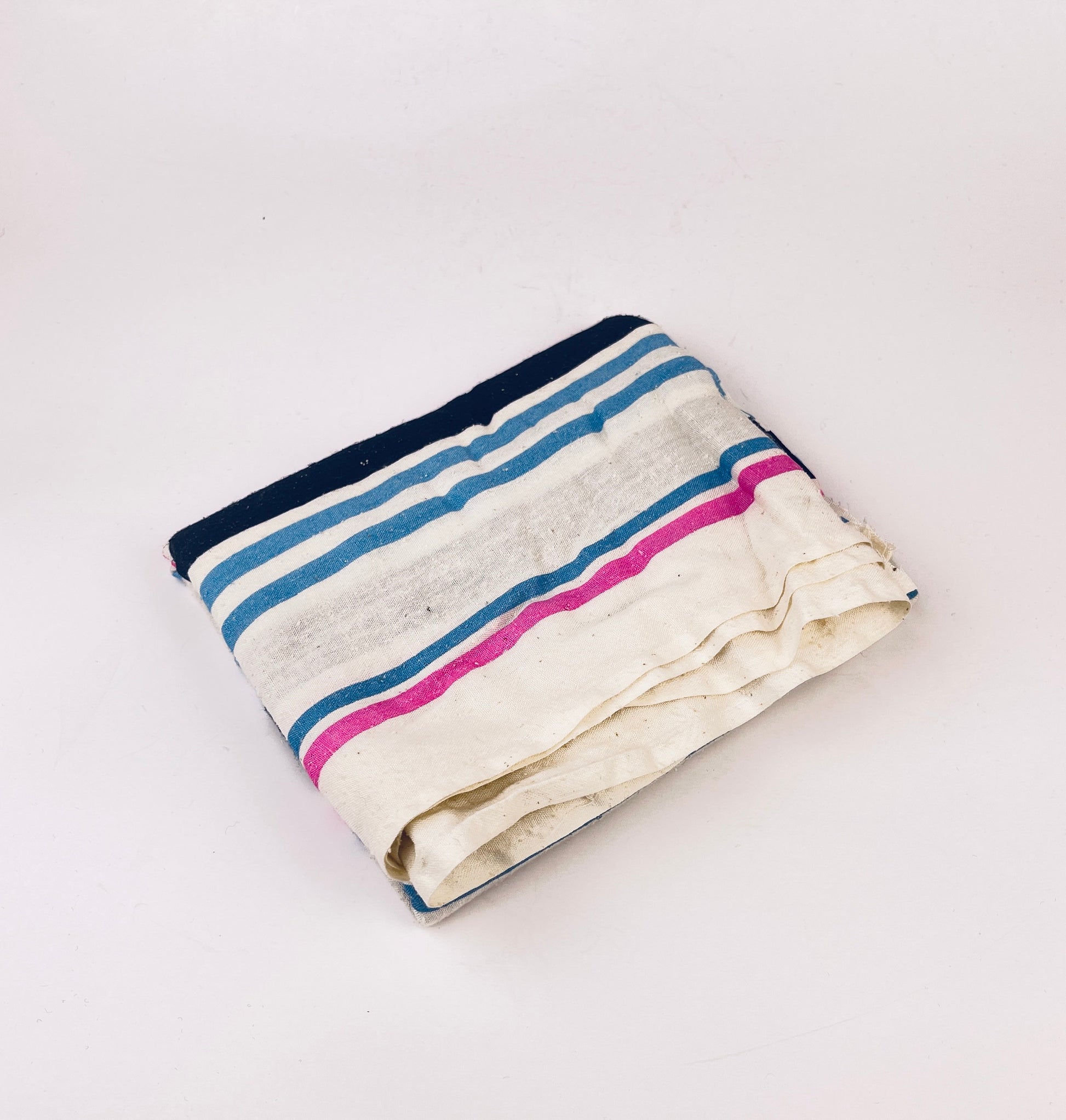 Product image for 'vintage textured striped linen polyester blend fabric 38 x 62 90s print fabric' (view ba6cb7)