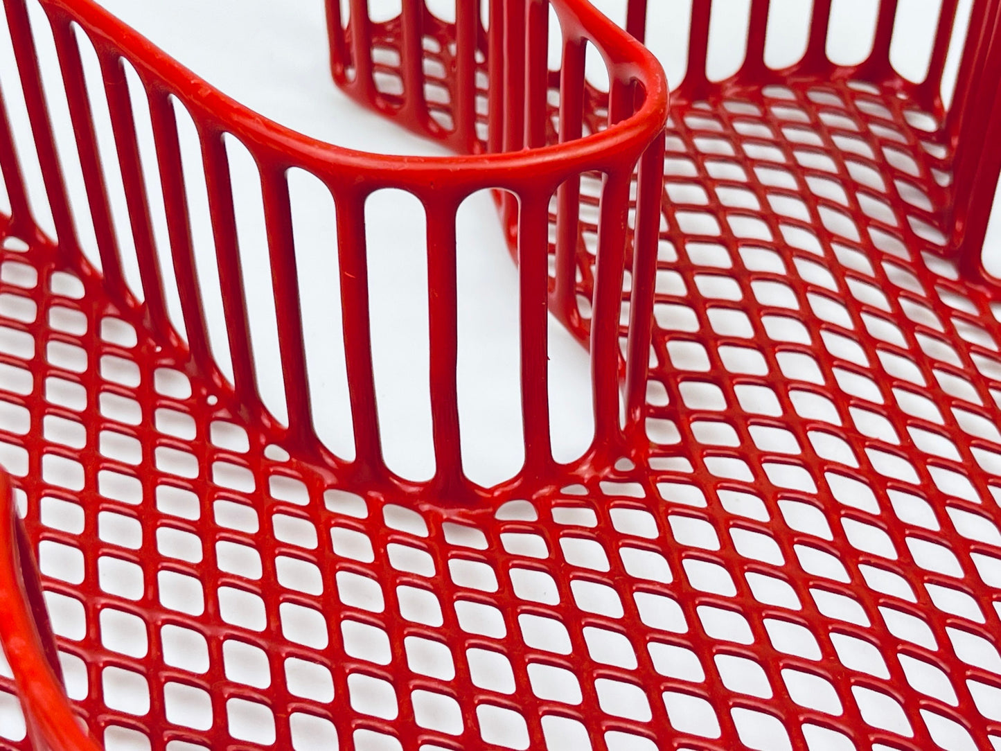 Product image for 'vintage red wire squirrel basket mid century wall or desk organizer' (view c3d860)